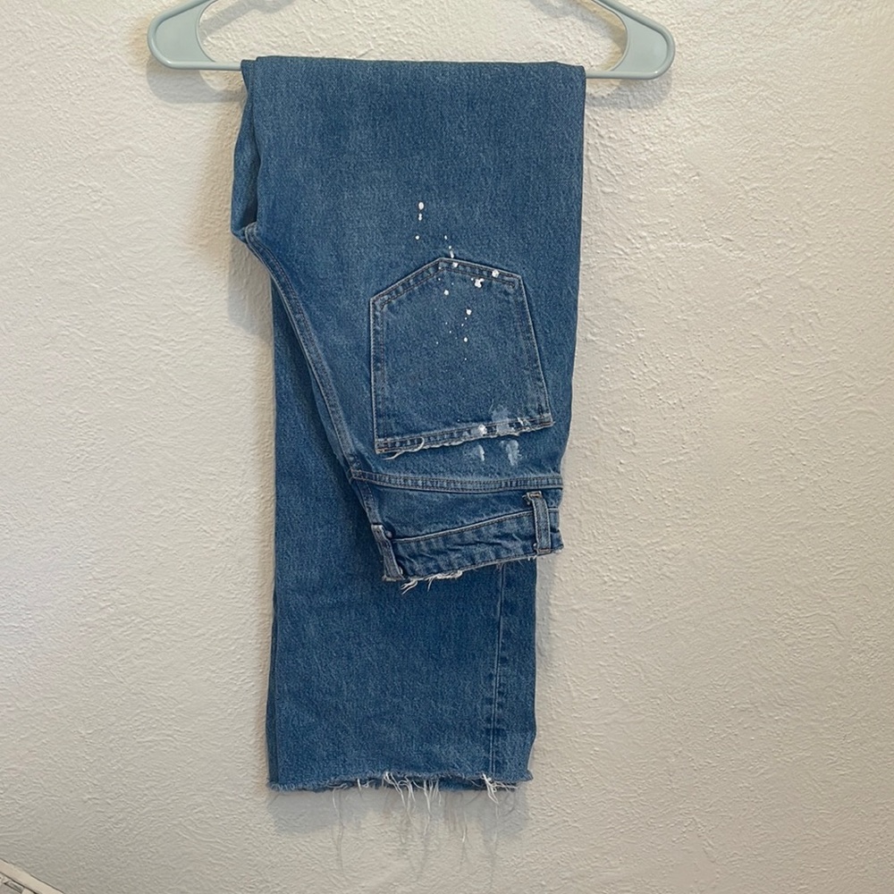 Zara paint splatter jeans